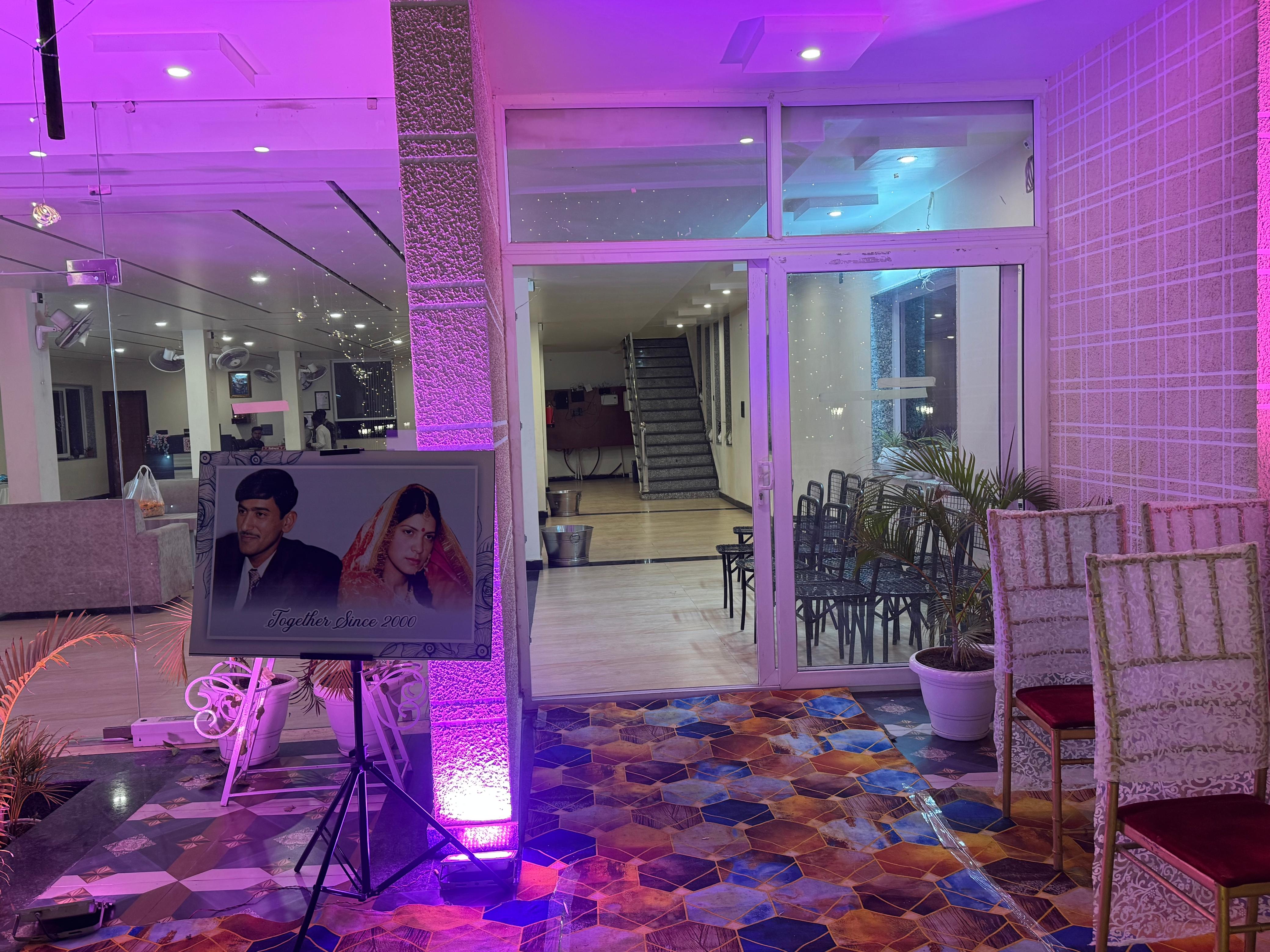 Wedding display board at entrance